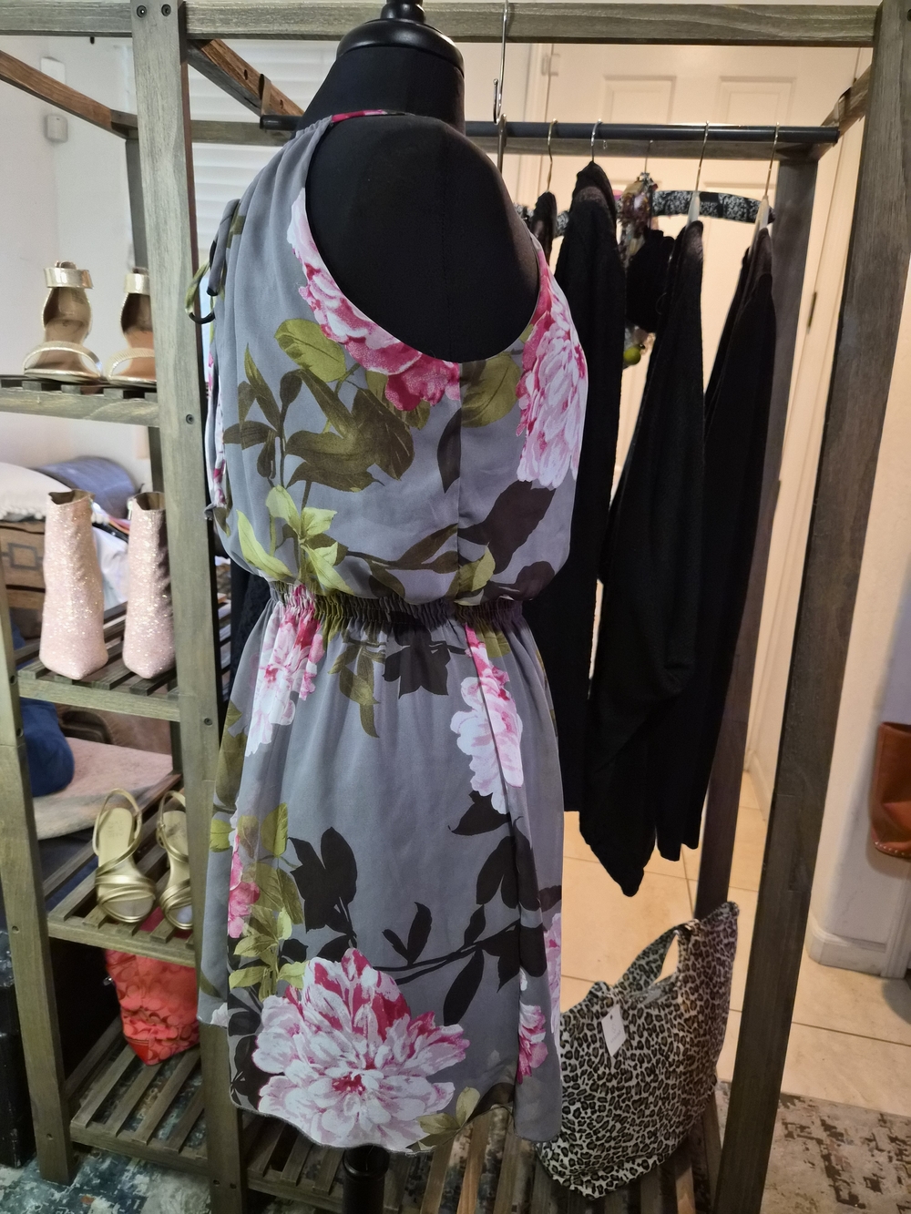 Sweet Storm Sleeveless Halter Mini Dress - Picture 3 of 11